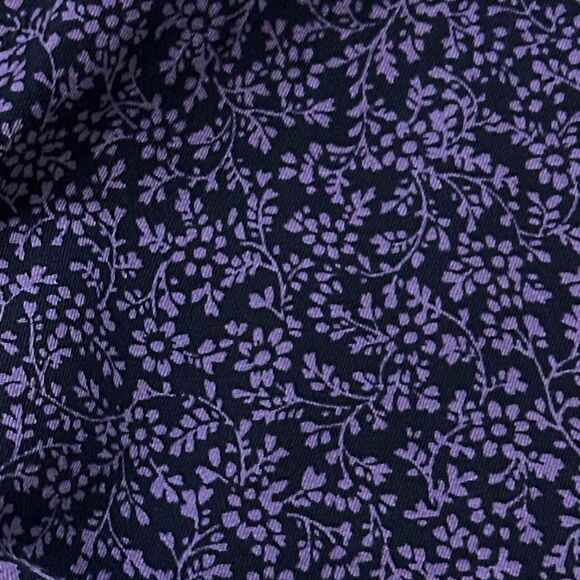 NWOT Isaac Mizrahi Live Purple Floral pant Size 28W petite (24 in inseam) - Picture 6 of 10